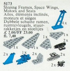 LEGO Сервиспак (Service Packs) 5173 Space Wings, Sloping Frames, Space Motors and Seats
