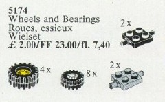 LEGO Service Packs 5174 Wheels and Bearings (Grooved Tyres and Hubs)