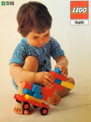 LEGO Duplo 518 Bricks and half bricks and trolley