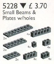 LEGO Сервиспак (Service Packs) 5228 Technic Beams and Plates with Holes, Black