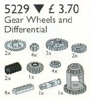 LEGO Service Packs 5229 Technic Gear Wheels and Differential Housing