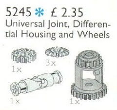LEGO Service Packs 5245 Universal Joint, Differential Housing and Gear Wheels