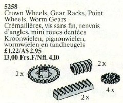 LEGO Service Packs 5258 Crown Wheels, Gear Racks, Point Wheels, Worm Gears