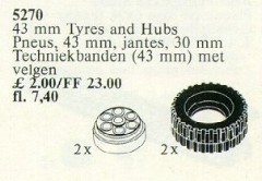 LEGO Service Packs 5270 2 Tyres and Hubs 43 mm