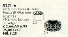 LEGO Service Packs 5271 Tyres and Hubs 49.6 mm White