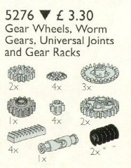 LEGO Service Packs 5276 Gear Wheels, Worm Gears and Racks, Universal Joints