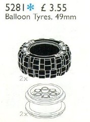LEGO Service Packs 5281 Balloon Tyres 49.6 mm
