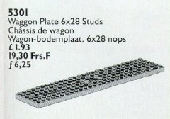 LEGO Service Packs 5301 Wagon / Carriage Plate 6 x 28, Grey