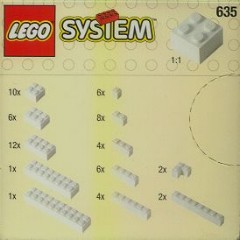 LEGO Basic 635 Extra Bricks in White