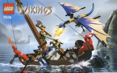 LEGO Vikings 7016 Viking Boat against the Wyvern Dragon