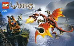 LEGO Vikings 7017 Viking Catapult versus the Nidhogg Dragon 