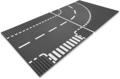 LEGO City 7281 T-Junction & Curved Road Plates