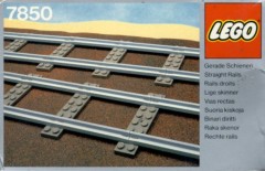 LEGO Trains 7850 8 Straight Rails Grey 4.5 V