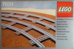 LEGO Trains 7851 8 Curved Rails Grey 4.5 V