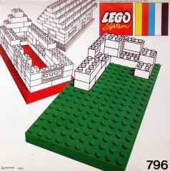 LEGO Universal Building Set 796 2 Large Baseplates, Green/Yellow