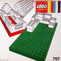 LEGO Universal Building Set 797 2 Large Baseplates, Grey/White