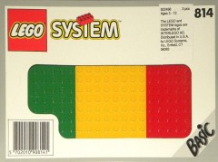 LEGO Basic 814 Baseplates, Green, Red and Yellow