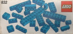 LEGO Basic 832 Blue Bricks Parts Pack