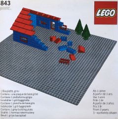 LEGO Basic 843 Baseplate, Grey
