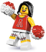 LEGO Collectable Minifigures 8833 Red Cheerleader