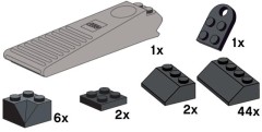 LEGO Bulk Bricks BAG6 Grey Brick Separator with Black Frame Pieces